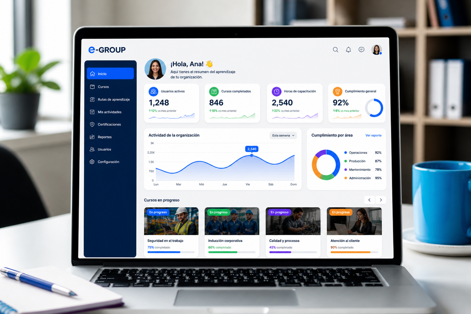 Portal de aprendizaje E-group
