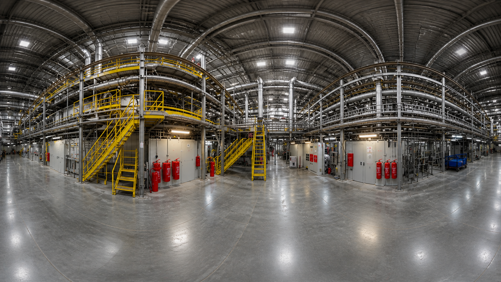 Tour 360 de planta industrial