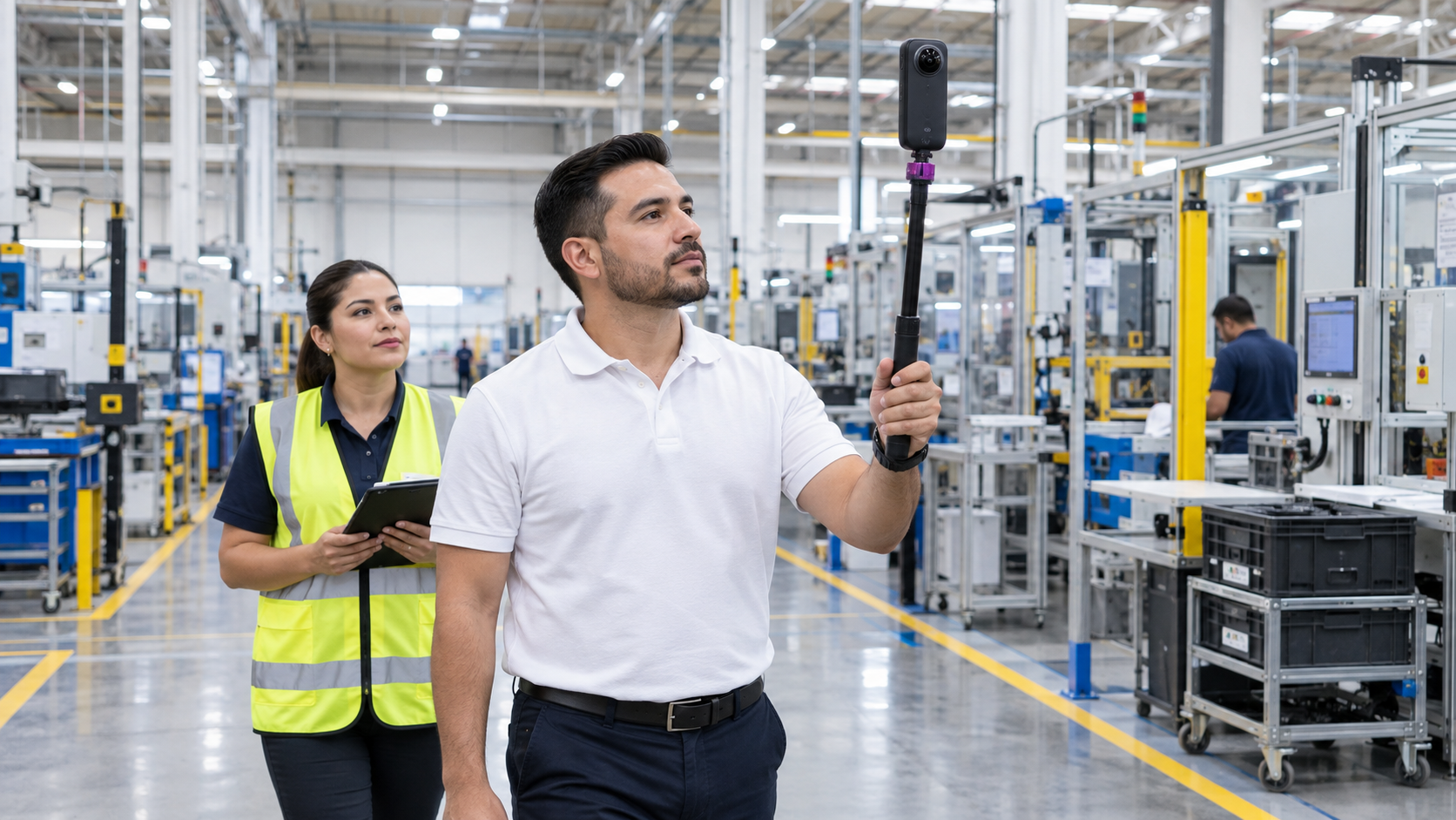 Captura de instalaciones industriales con una cámara de 360 grados.